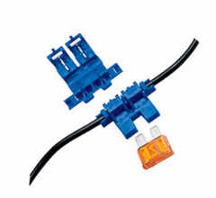Lumision Blue Inline Self-Stripping ATO ATC Fuse Holder Assembly - 5 Pack
