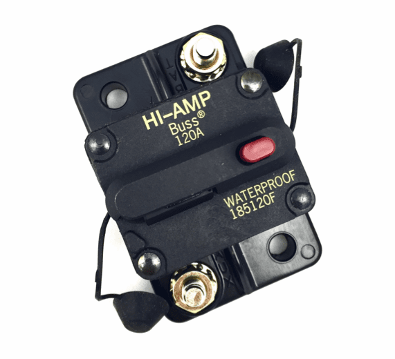 Hi-Amp Circuit Breaker, 150 Amp, Manual & Switchable Reset, Surface Mount