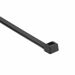 High-Temp Cable Tie, 15" Long, UL Rated, 120lb Tensile Strength, PA66HS, Black, 500/pkg