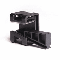 Wedge Clip, 0.16 - 0.35" Panel Thickness, PA66HSGF, Black, 200/bg