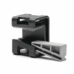Wedge Clip, 0.31 - 0.51" Panel Thickness, PA66HSGF30, Black/Gray, 200/bag