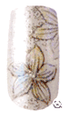 Gold Finger Design Glamorous Fashion Nails