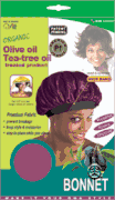 M&M Headgear OLIVE TREE OIL Large Black Bonnet