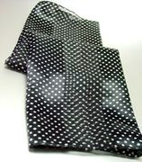 NS20X20 Black Polka Dots Satin Chiffon Neck Scarf