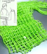 SFB40021 Green Mesh Knit Sequins Scarf Belt Sash
