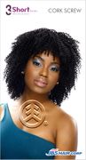 TRUhair 3PCS Short Series Human Hair Premium Blend Cork Screw Weave