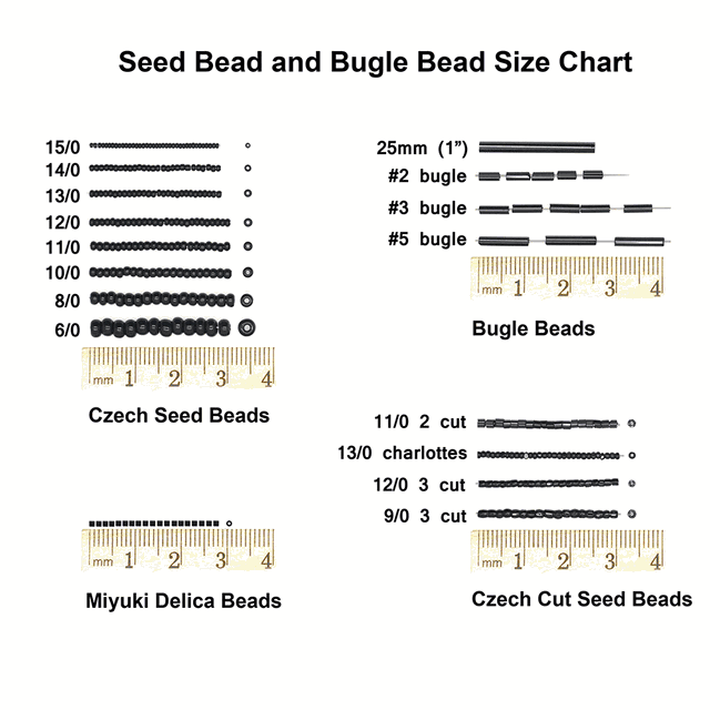 Seed bead sizes chart in inch millimeters 56 off