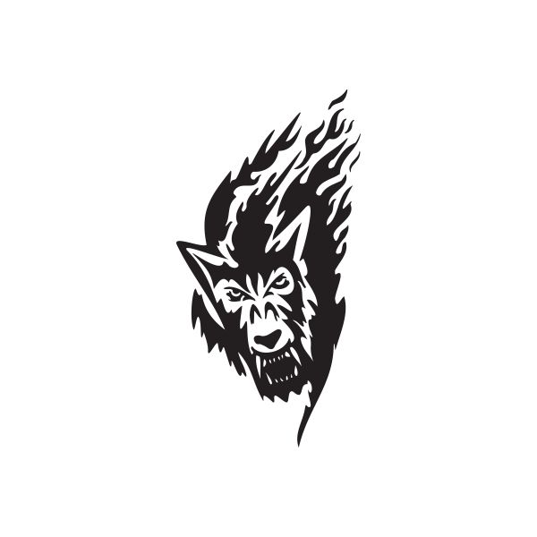 Angry Timber Wolf Decal