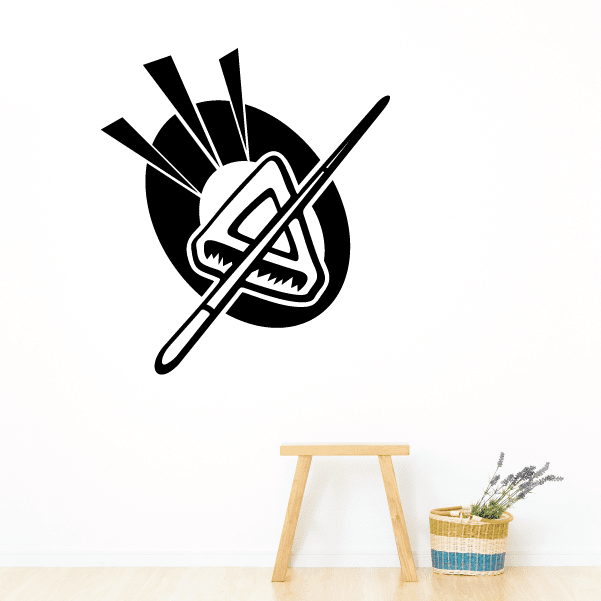 Billiards Rack and Cue Stick Decal