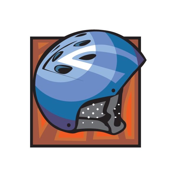 Blue Bmx Helmet Sticker