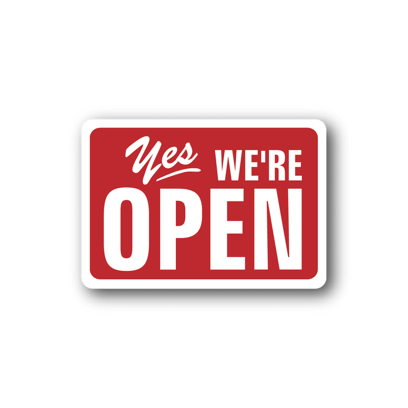 Business Open Closed Sign Wall Decal - Vinyl Sticker - Car Sticker ...
