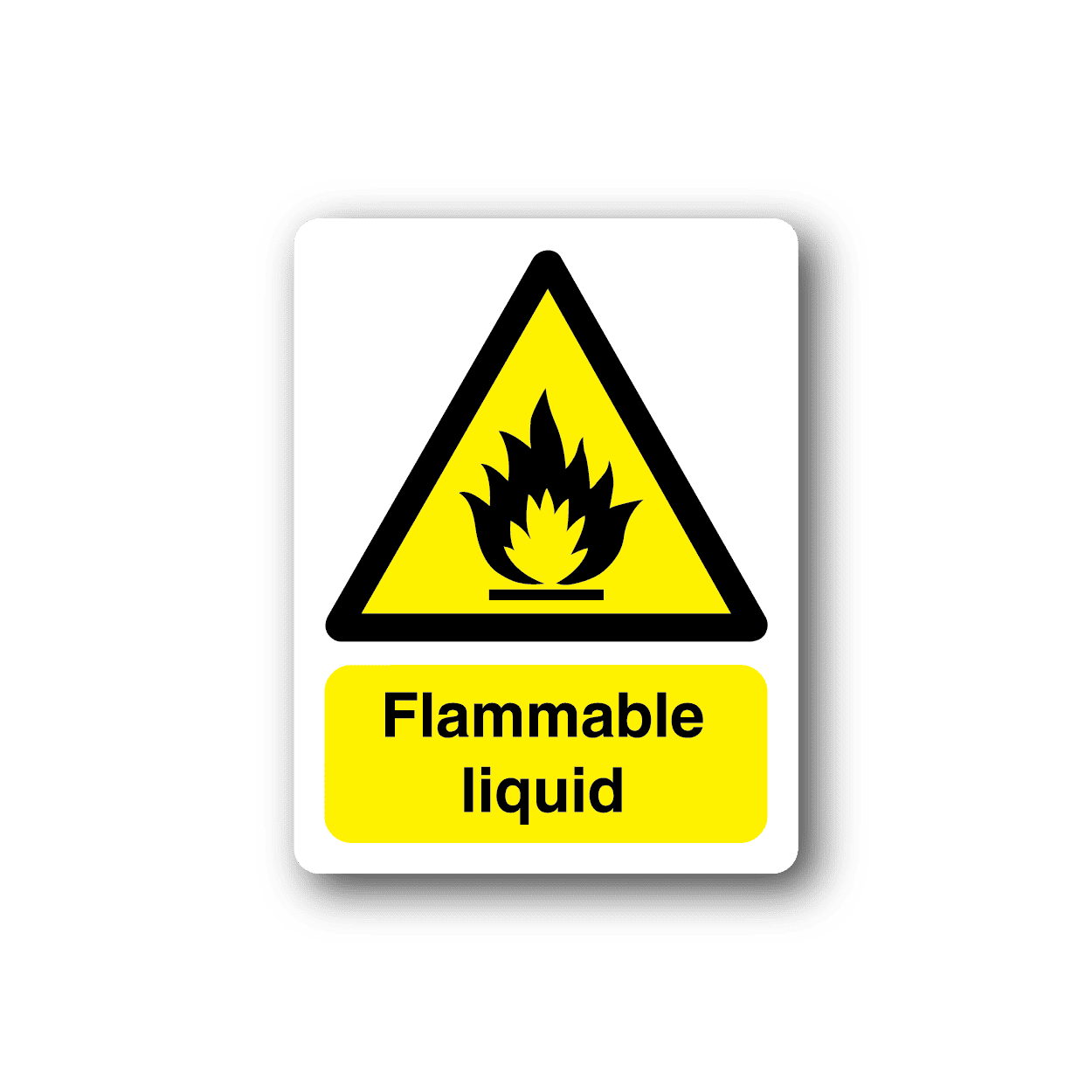 Caution Flammable Liquid Sticker