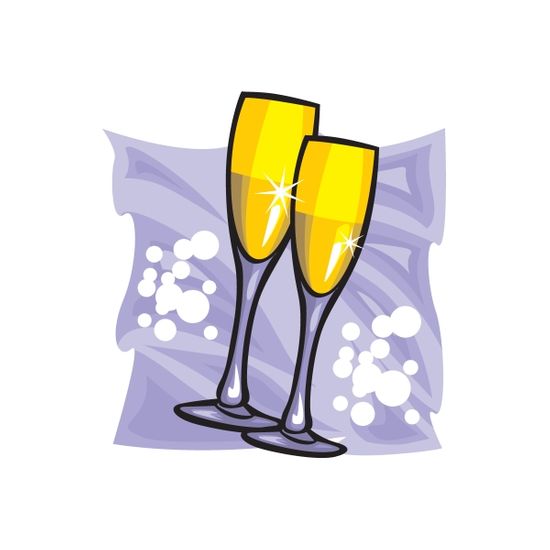 Champagne Flute Sticker