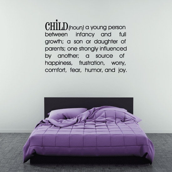Child Definition Wall Decal