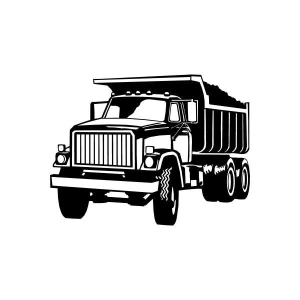 Detailed Small Dump Truck Decal
