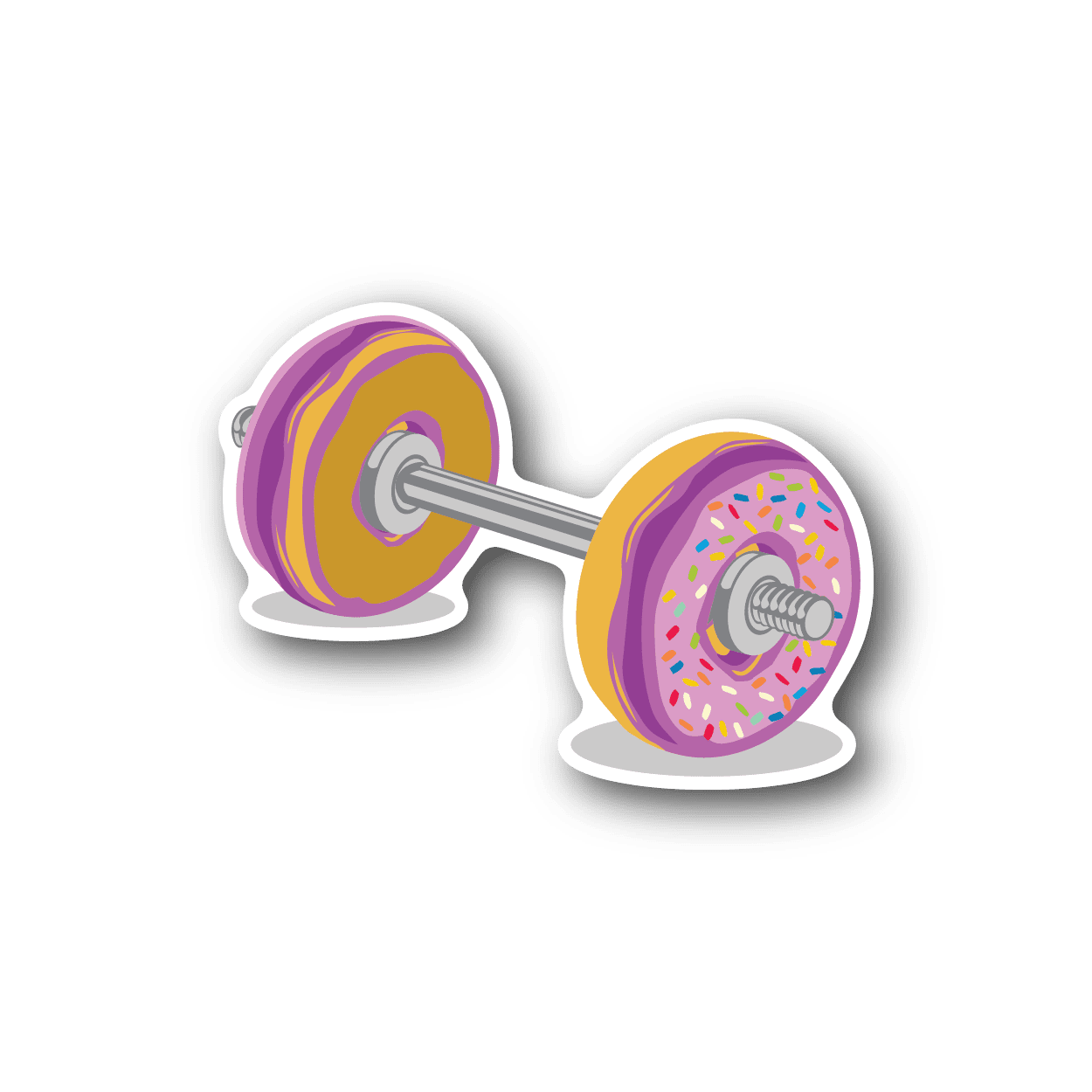 Donut Barbell Sticker