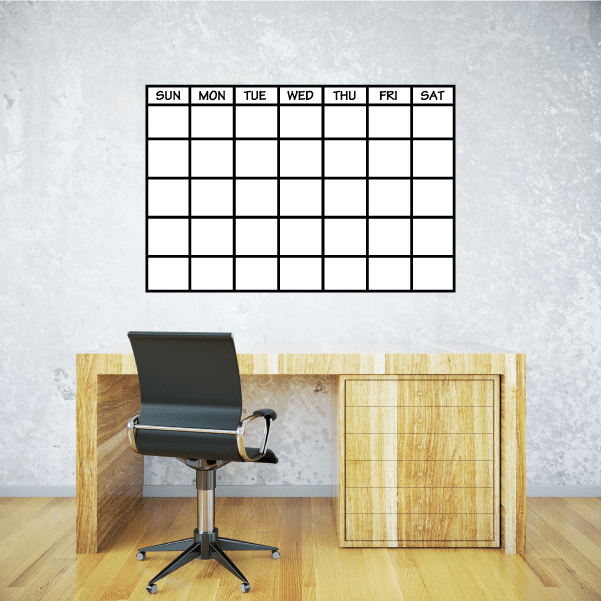 Dry Erase Calendar Wall Stickers