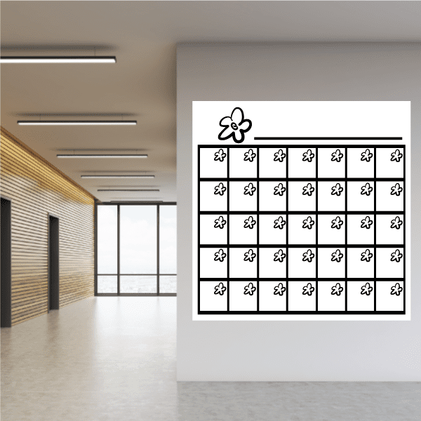 Dry Erase Calendar Wall Stickers
