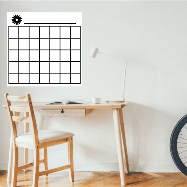 Dry Erase Calendar Wall Stickers