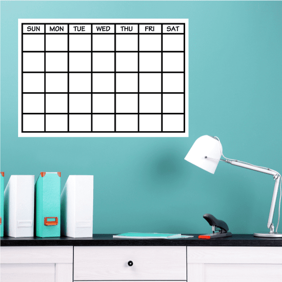 Dry Erase Calendar Wall Stickers
