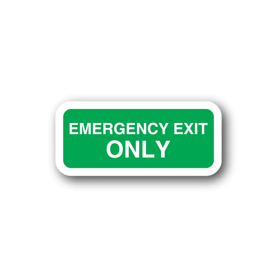 Emergency Exit Only Sticker