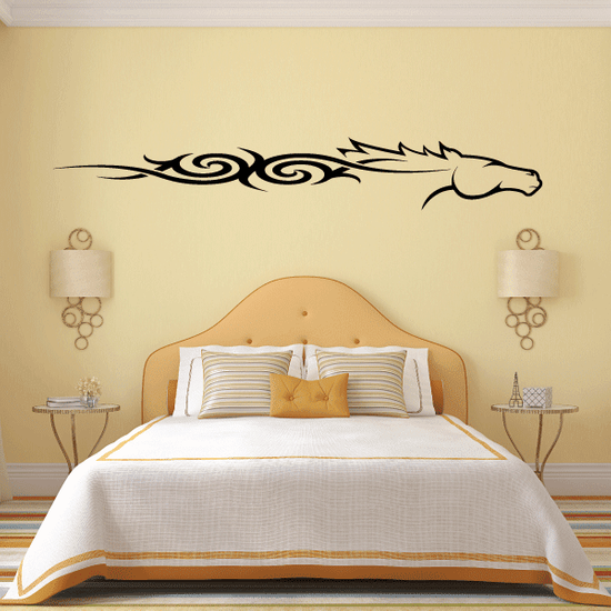 Extending Tribal Swirl Horse Head Decal