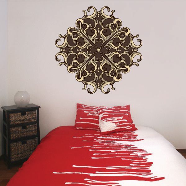 Floral Headboard Wall Decal Vinyl Car Sticker Uscolor001