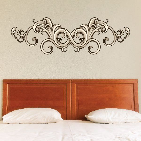 Floral Headboard Wall Decal Vinyl Car Sticker Uscolor007