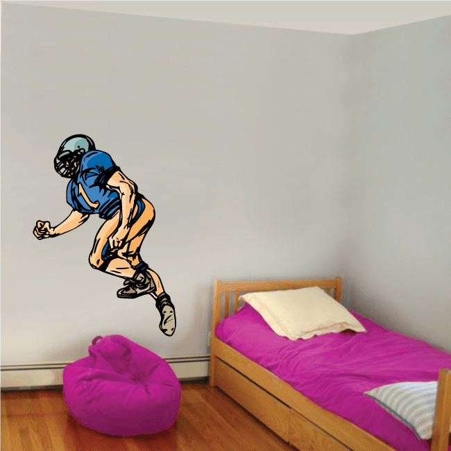 Football Player Wall Decal - Vinyl Sticker - Car Sticker - Die Cut