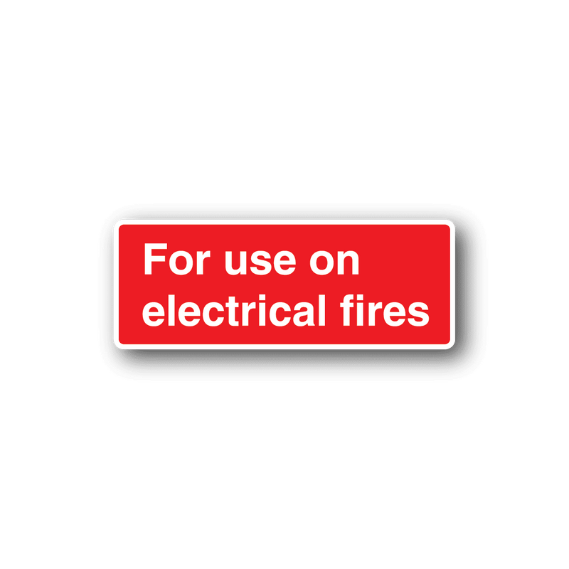 For Use On Electrical Fire Sticker