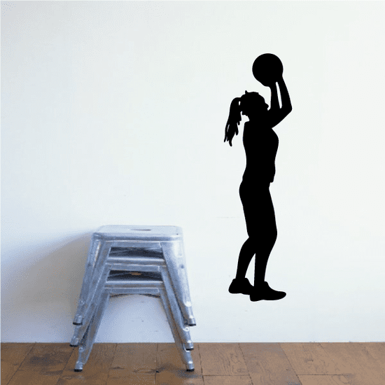 Girl Basketball Wall Decal Vinyl Decal Car Decal 019