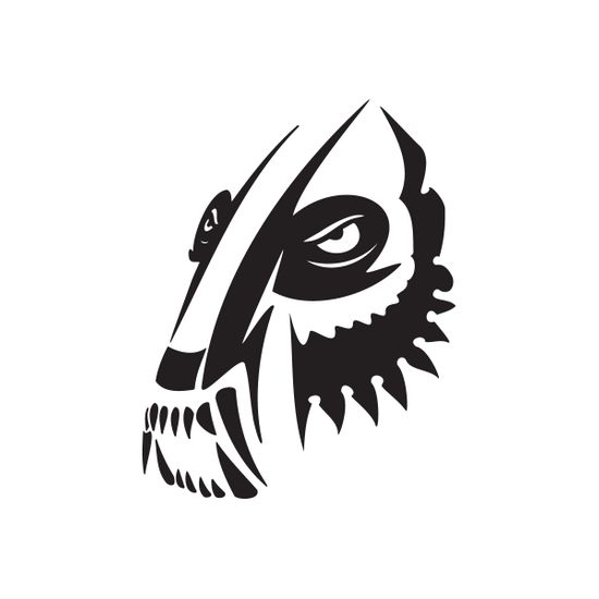 Glaring Timber Wolf Decal