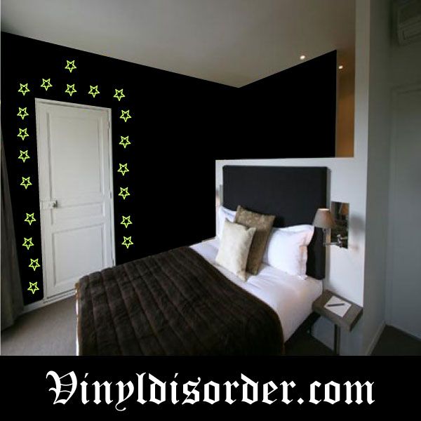 Glow in the Dark Stars Wall Decal Vinyl Decal Die Cut Decal GDK47