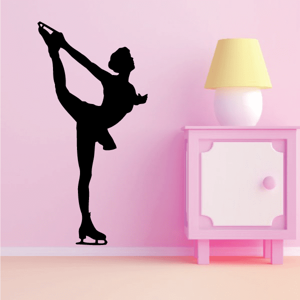 Ice skating Wall Decal - Vinyl Decal - Car Decal - Bl006