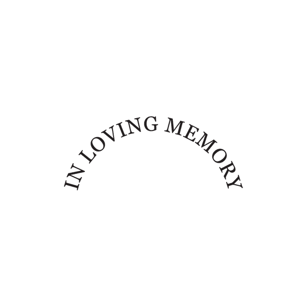In Loving Memory Text Wall Decal - Vinyl Decal - Car Decal - Mv002