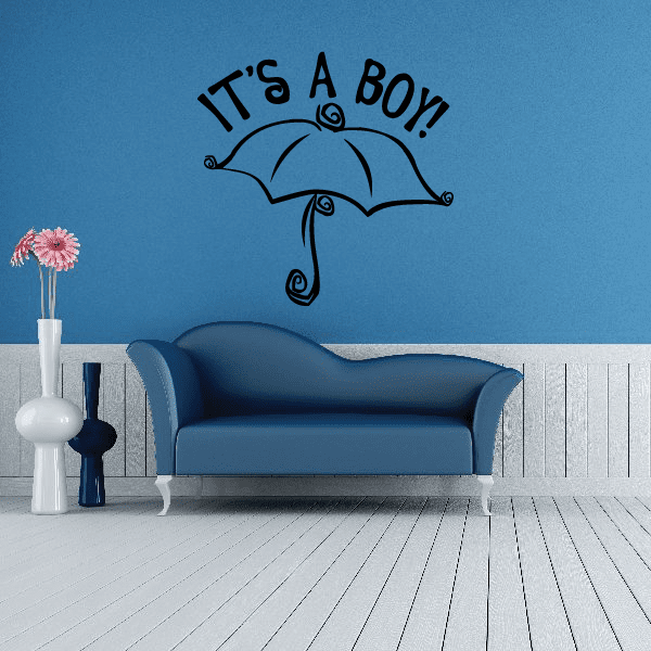 It is a Boy Umbrella Wall Decal