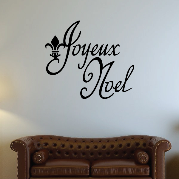 Joyeux Noel Script Decal