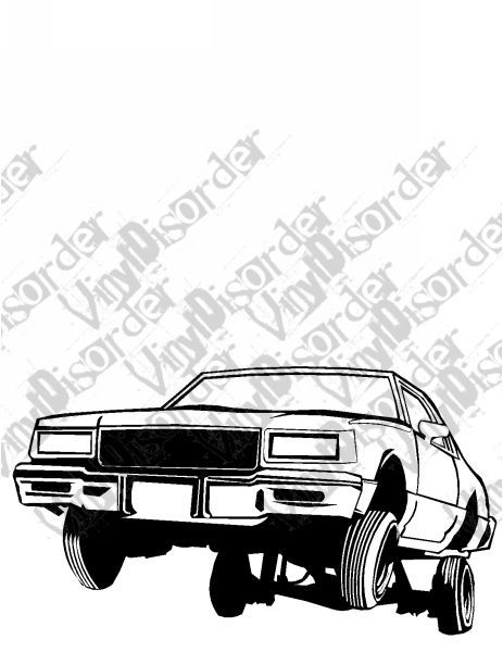 Lowrider Hopping Car Decal