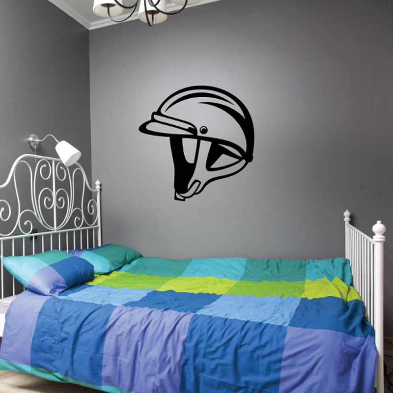 Motorcycle Half Helmet Decal