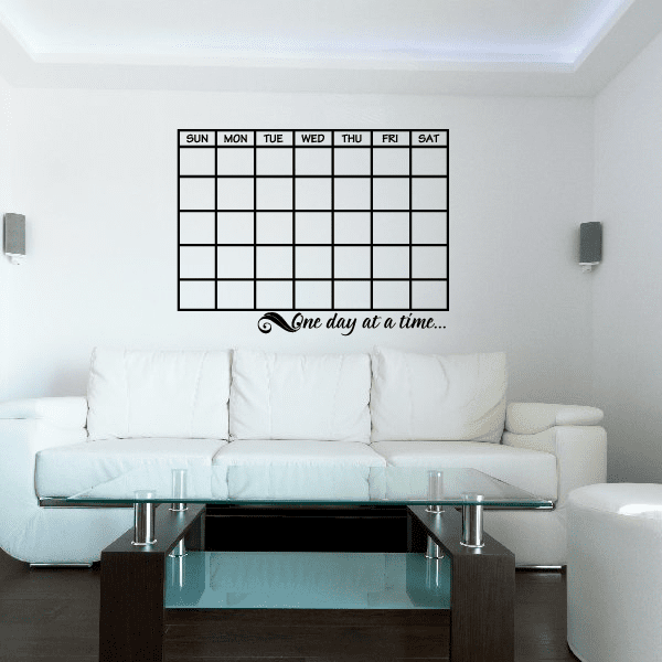 One Day at a Time Montly Calendar Wall Decal