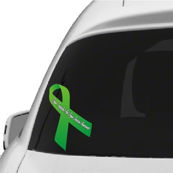 Organ Transplant And Organ Donation Awareness Ribbon Vinyl Sticker