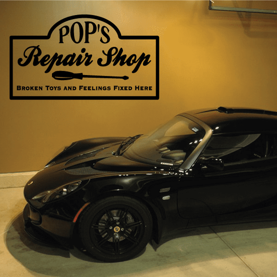 Pop's Repair Shop Decal