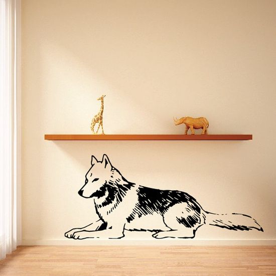 Resting Timber Wolf Decal