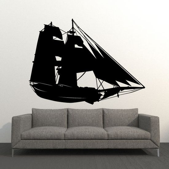 Sailboat Wall Decal Vinyl Decal Car Decal BA007