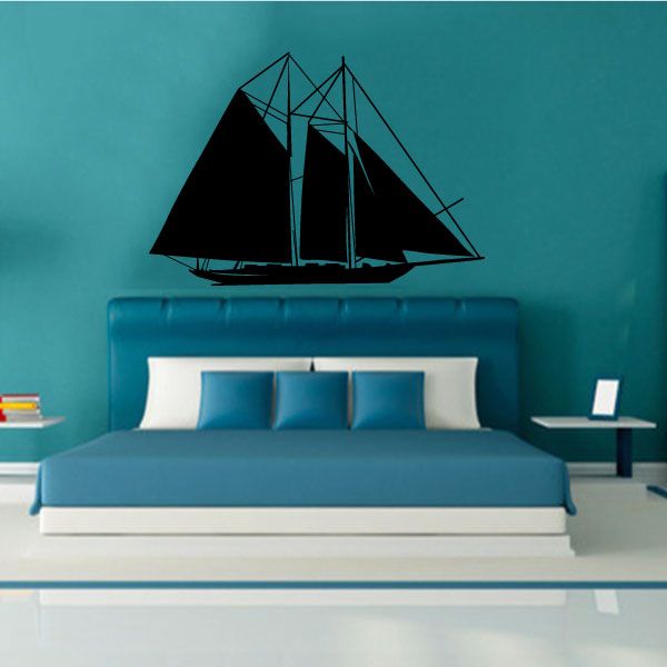 Sailboat Wall Decal Vinyl Decal Car Decal BA021