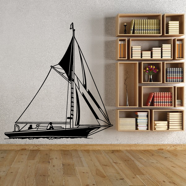 Sailboat Wall Decal Vinyl Decal Car Decal LARGE MC23