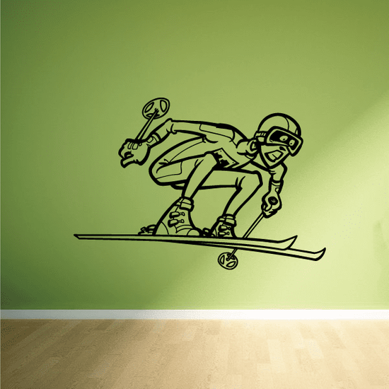 Skiing Wall Decal - Vinyl Decal - Car Decal - Bl010
