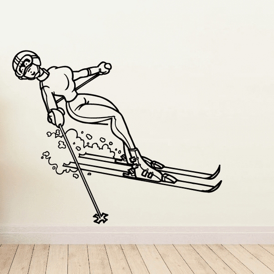 Skiing Wall Decal - Vinyl Decal - Car Decal - Bl020