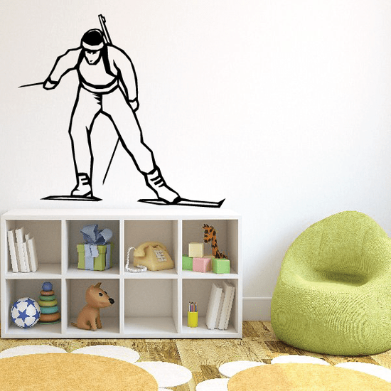 Skiing Wall Decal - Vinyl Decal - Car Decal - SM017
