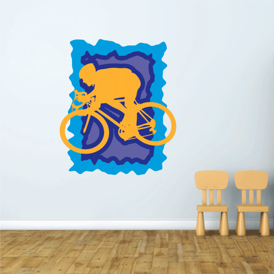 Track Bike Rider Sticker